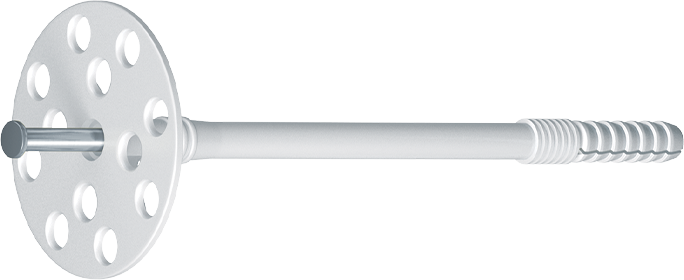 Fasádní talířová hmoždinka KI-10M s natloukacím kovovým trnem Délka: 120 mm
