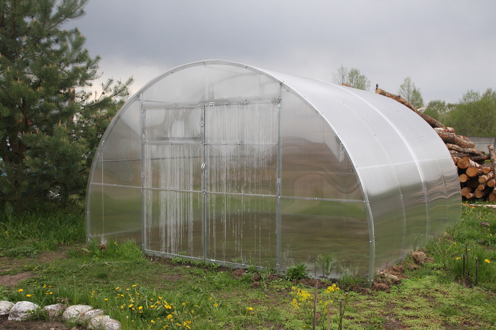 Zahradní skleník LANITPLAST DODO 400 Rozměry skleníku: 4x8 m, Varianta: polykarbonát 8 mm