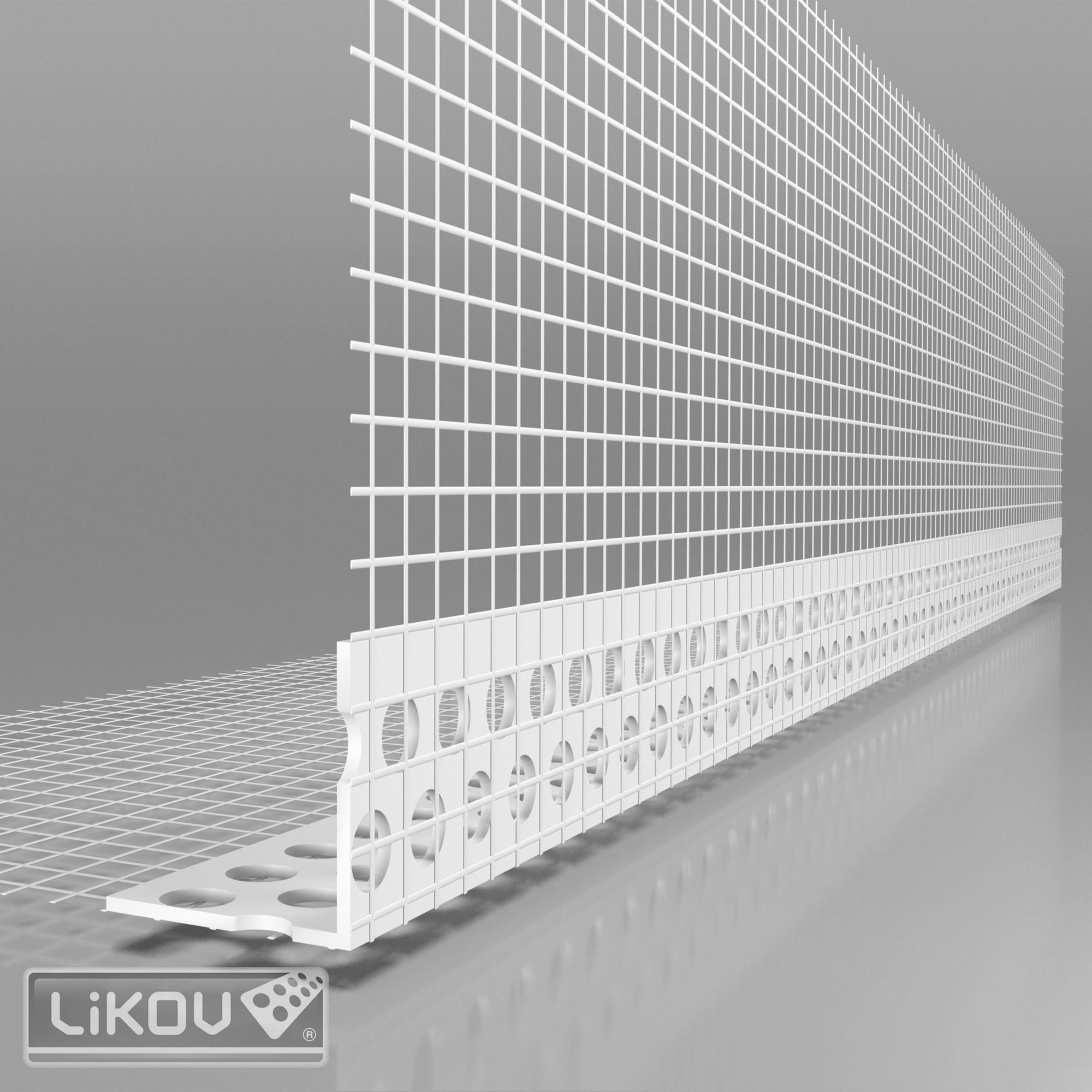 KZS Profil rohový LK plast s tkaninou Vertex 10x10 Likov Délka: 2 (m)