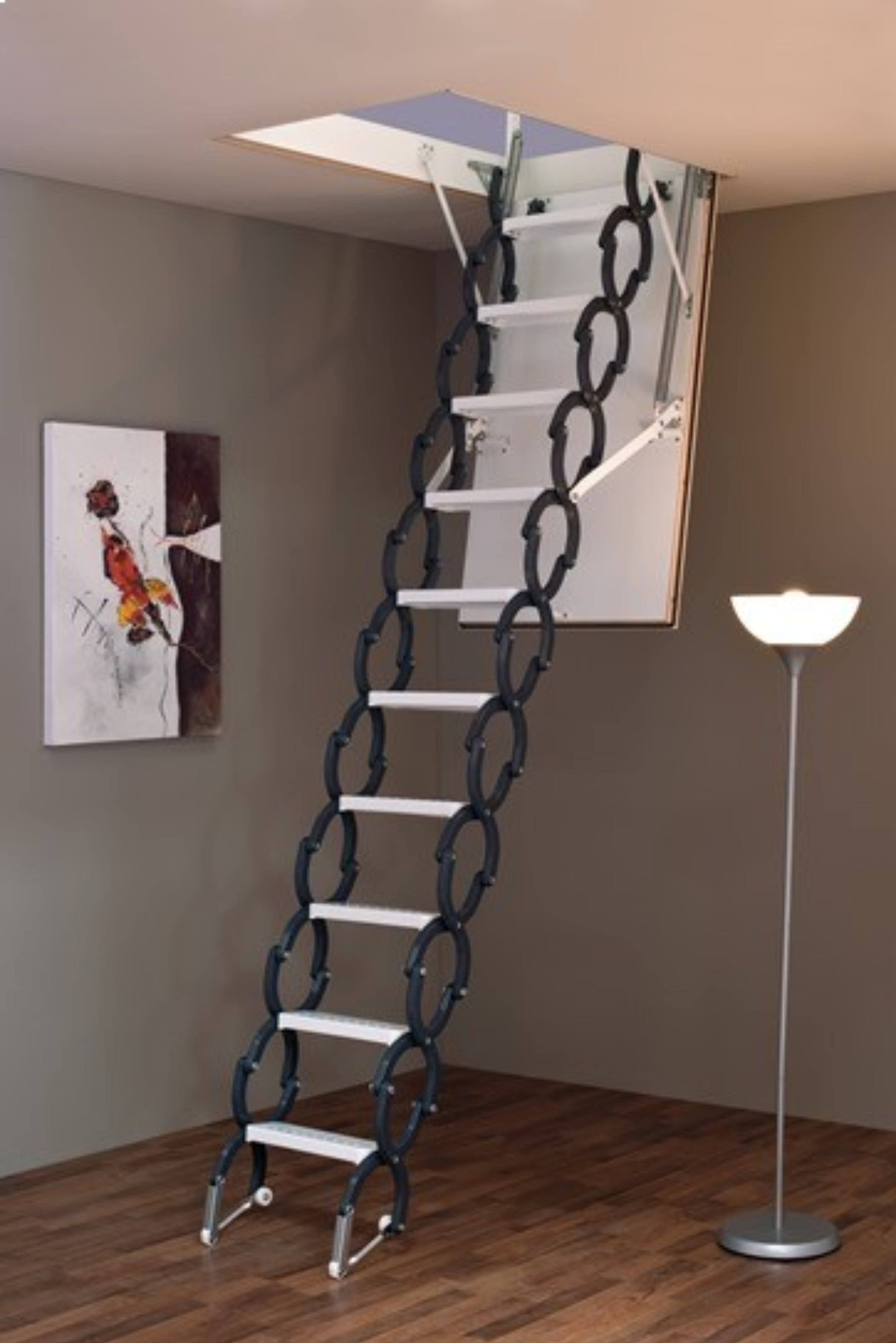 Půdní schody Minka Elegance Maximální výška: 300 cm, Stavební otvor: 60x90 cm