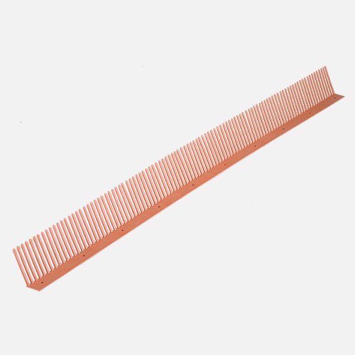 Větrací mřížka plastový pás Barva: cihlově červená, Délka: 1 (m), Výška: 60 mm
