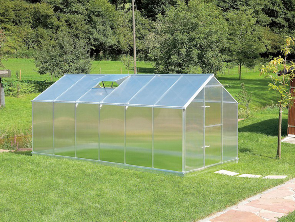Zahradní skleník z polykarbonátu Gardentec F Rozměr: F6 4,48 x 2,27 m