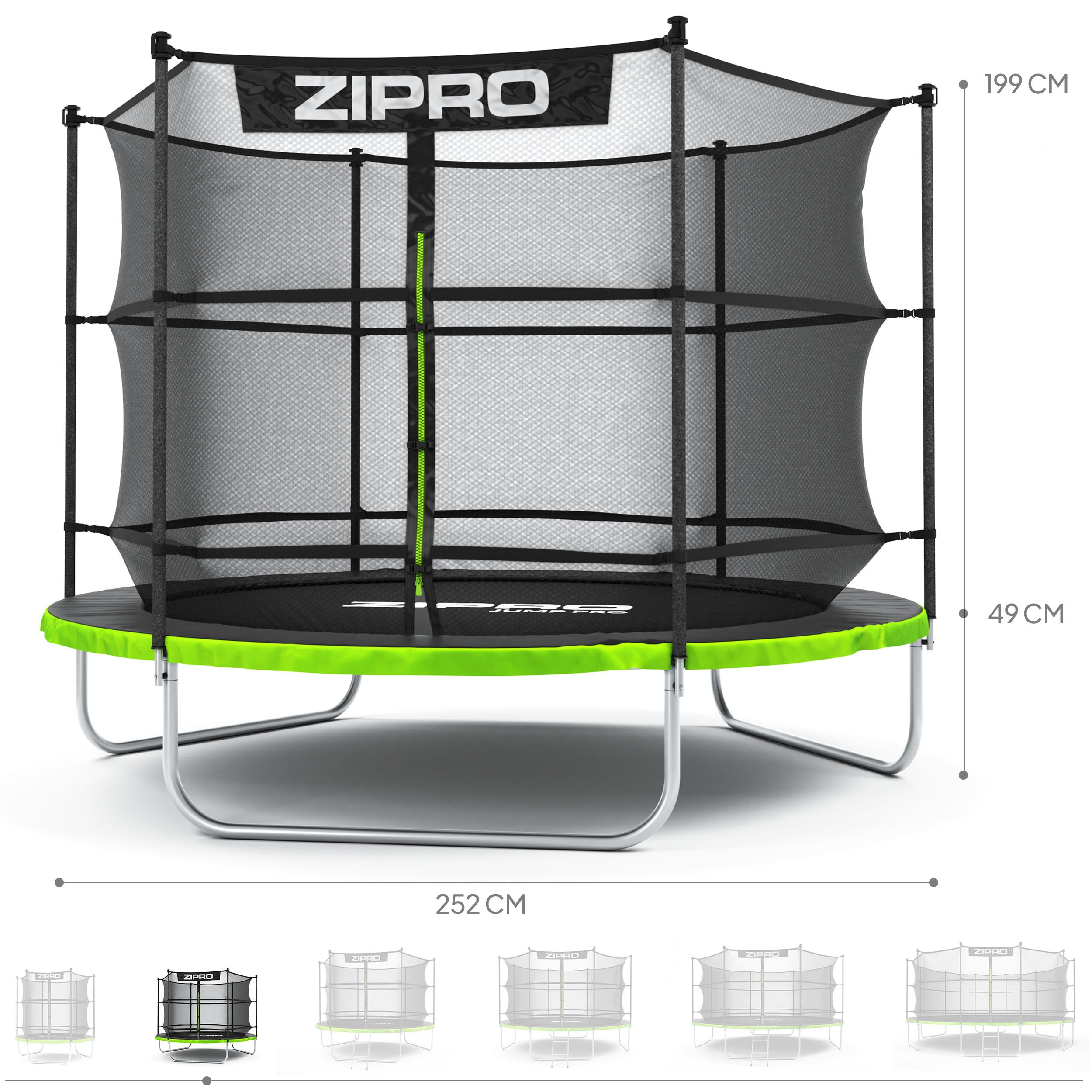 ZIPRO JUMP PRO s vnitřní sítí 252 cm