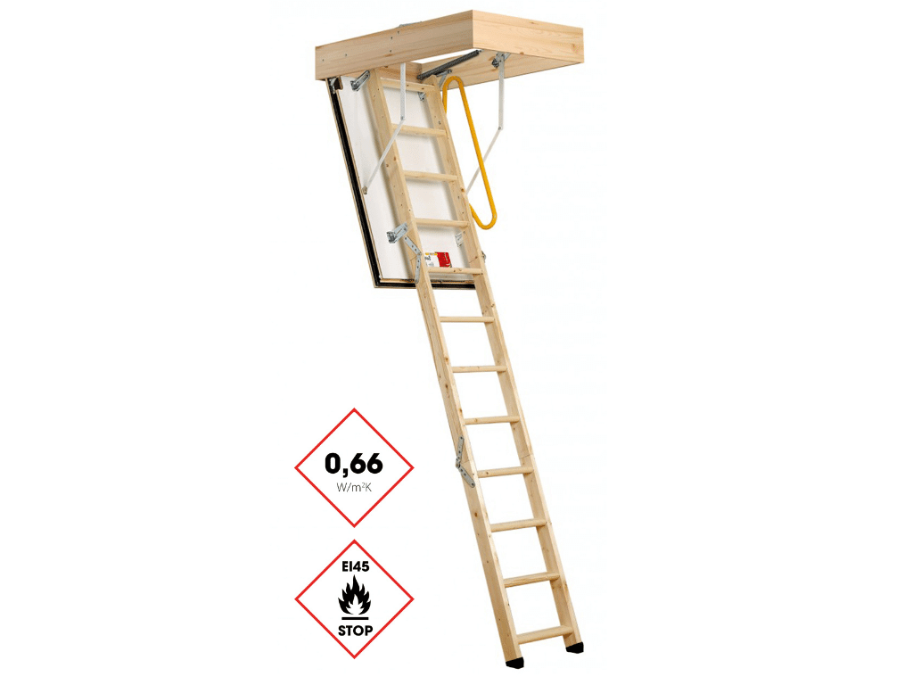 Půdní schody Minka Eurofire Protect Stavební otvor: 60x120 cm, Maximální výška: 280 cm