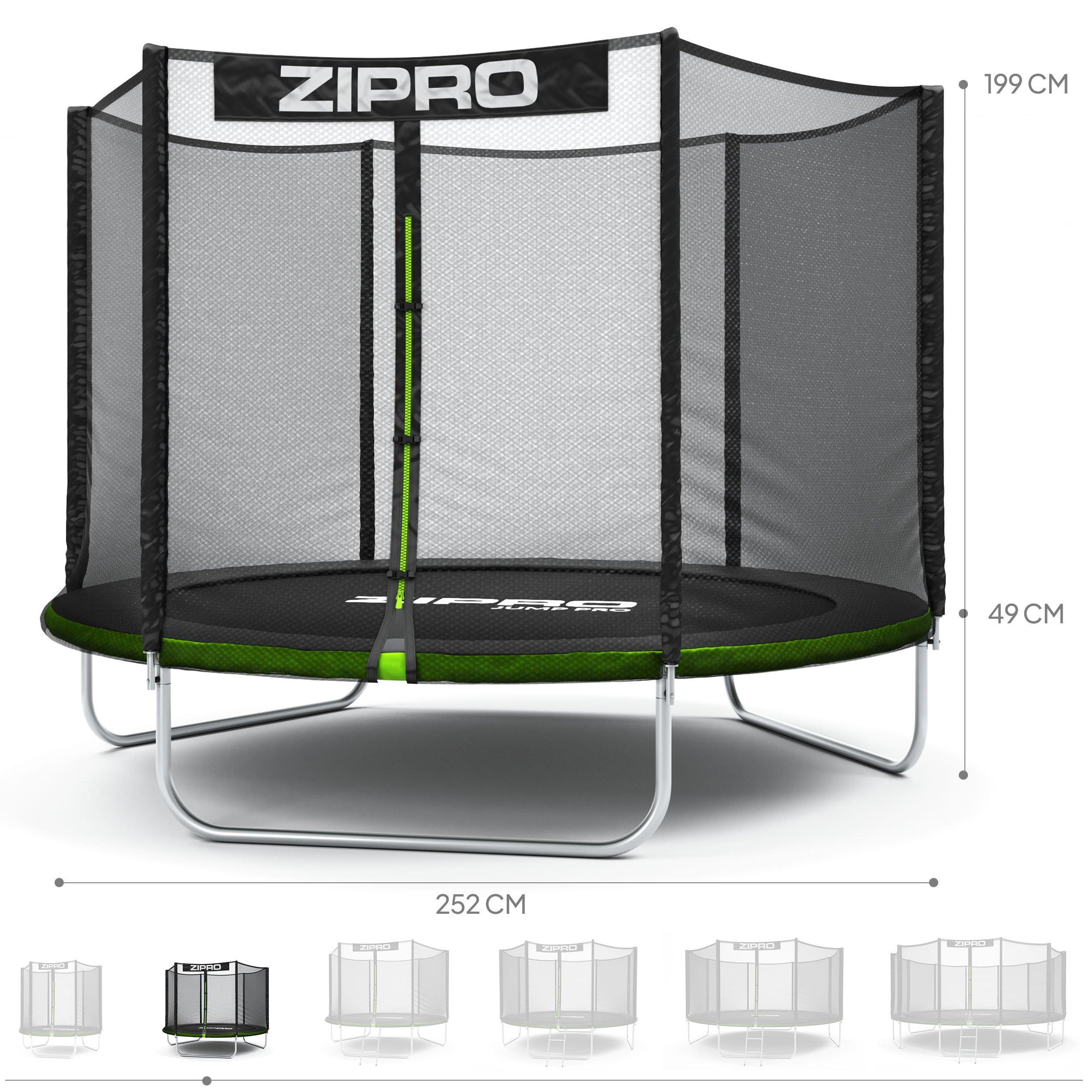 ZIPRO JUMP PRO s venkovní sítí 252 cm
