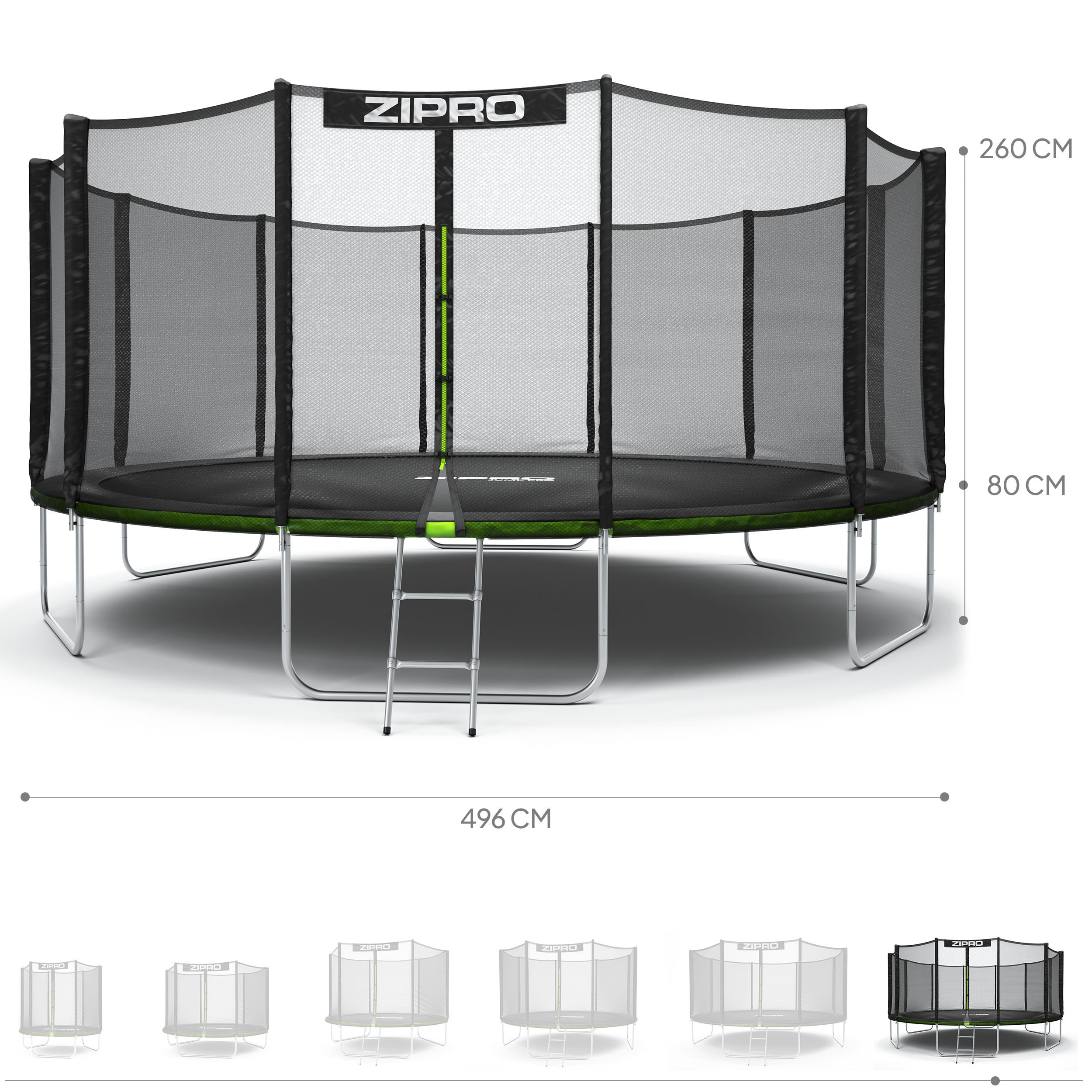 ZIPRO JUMP PRO s venkovní sítí 496 cm