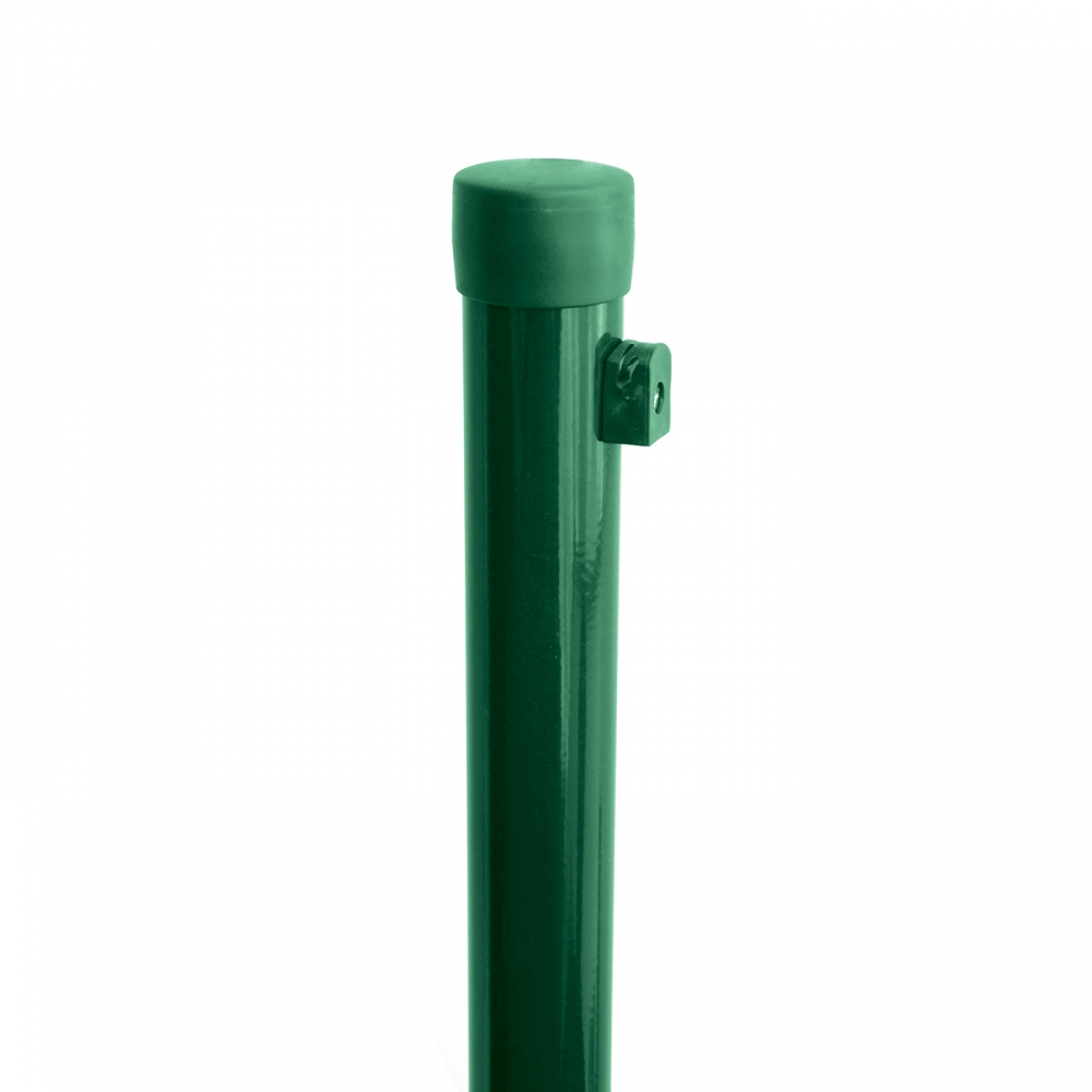 Sloupek kulatý Ideal Zn + PVC s příchytkou zelený průměr 38 mm výška 2,3 m