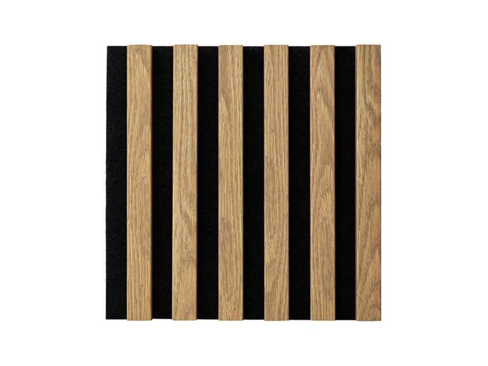 Egibi Akustický panel dekor dřeva a černý podklad 270x30 cm Barva: DUB SVĚTLÝ