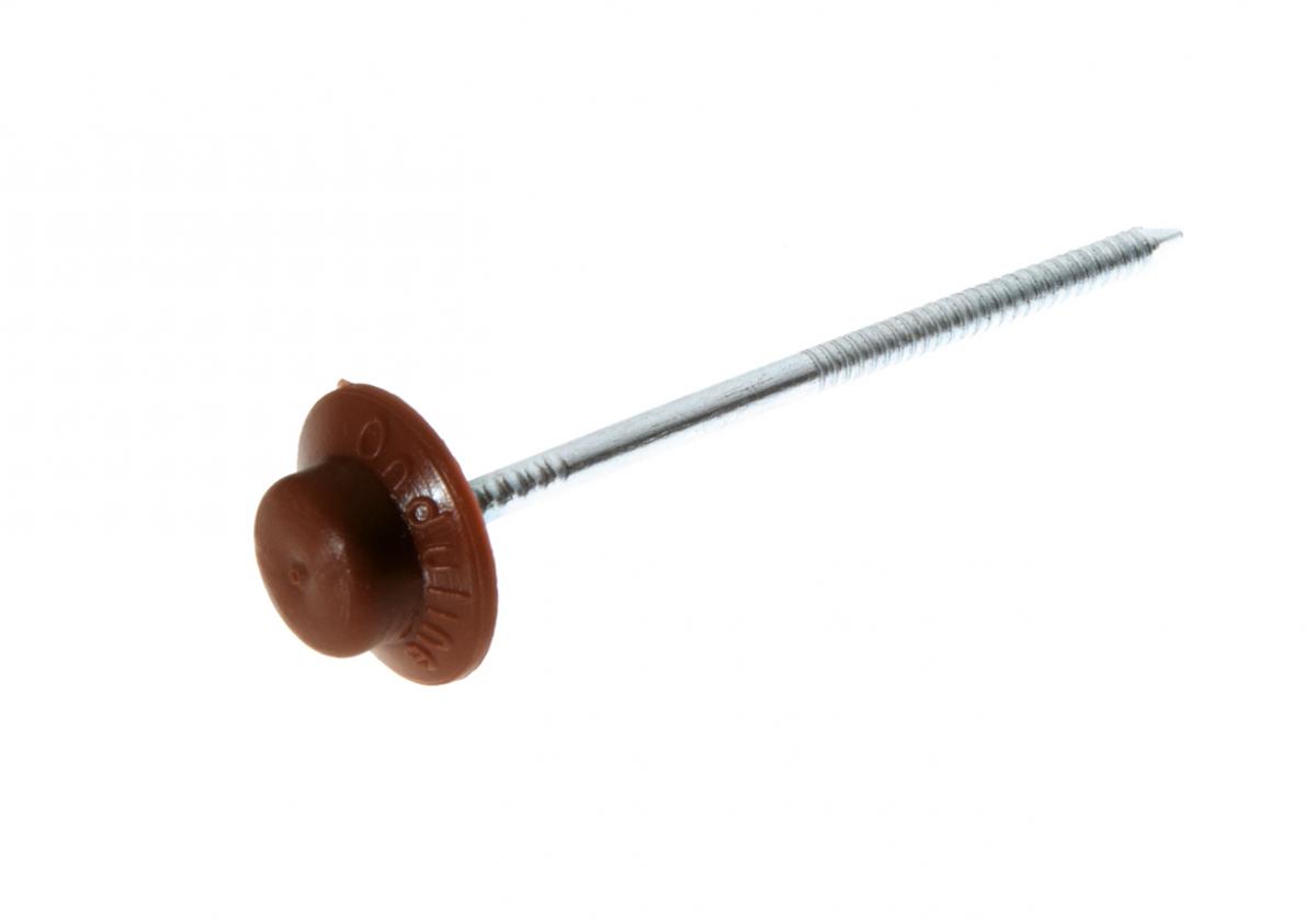Hřebík s plastovou hlavou Onduline hnědý 65 mm (100 ks/bal.)
