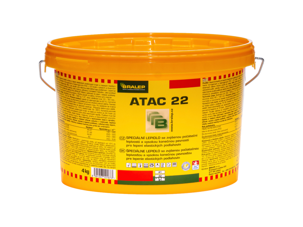 Levně Bralep ATAC 22 k lepení vinylových dílců, PVC/CV a přírodní linolea v balení: 12 kg