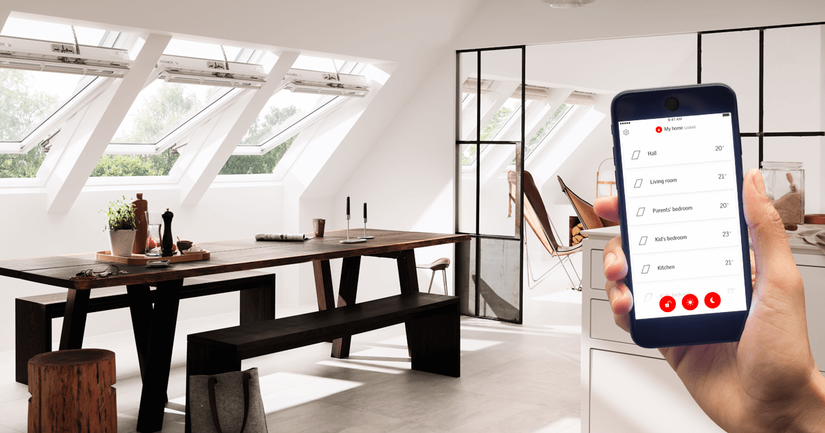 Ovládání vnitřního prostředí VELUX ACTIVE Typ: Centrální vypínač KLN 300