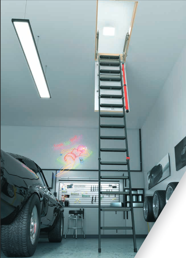 Půdní schody FAKRO LMP Stavební otvor: 60x144 cm, Výška: 366 cm