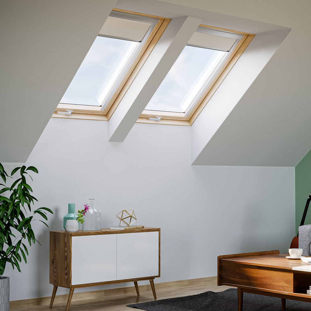 Střešní okno RoofLITE+ Solid Pine Rozměry oken: 78x118 cm