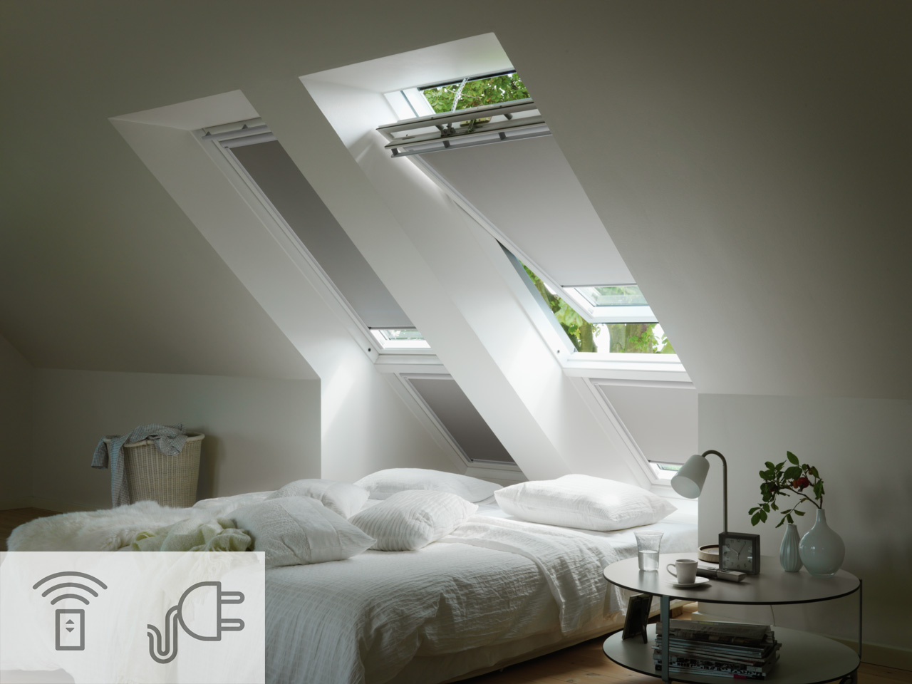 VELUX DML Standard Barva rolety: šedá (0705), Barva vodicí lišty: Hliník standard (K), Označení okna (ze štítku na okně): FK06 66x118 cm