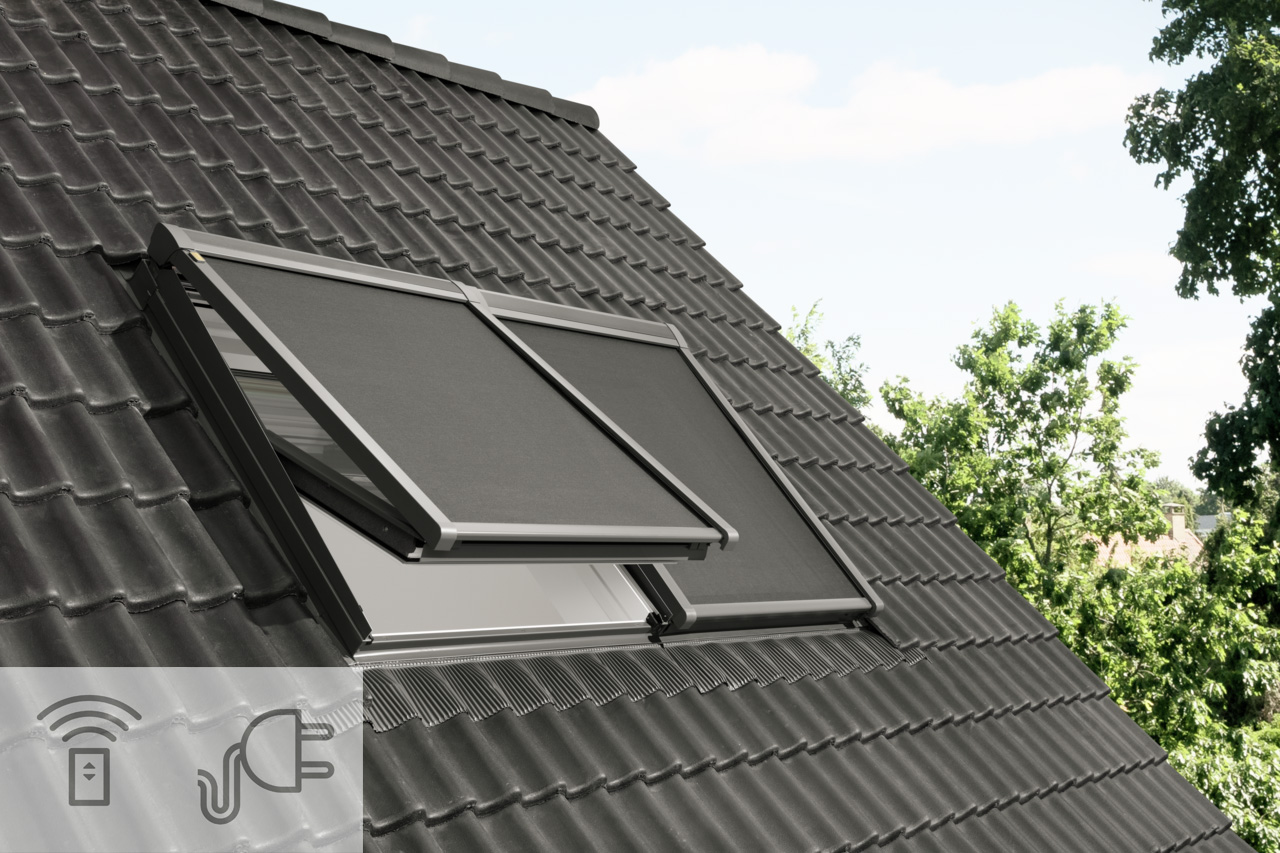 Markýza VELUX MML - elektrický pohon Označení okna (ze štítku na okně): MK08/M08/308 78x140 cm