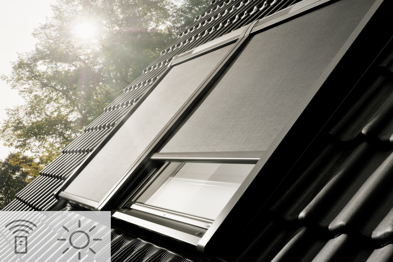 Markýza VELUX MSL - solární pohon Označení okna (ze štítku na okně): SK10/S10 114x160 cm