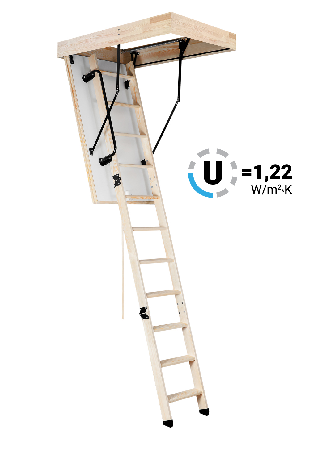 Půdní schody OMAN LONG TERMO Stavební otvor: 60x120 cm, Maximální výška: 330 cm