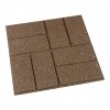 Hnědá gumová terasová dlažba FLOMA Cobblestone - délka 40,5 cm, šířka 40,5 cm, výška 1,5 cm