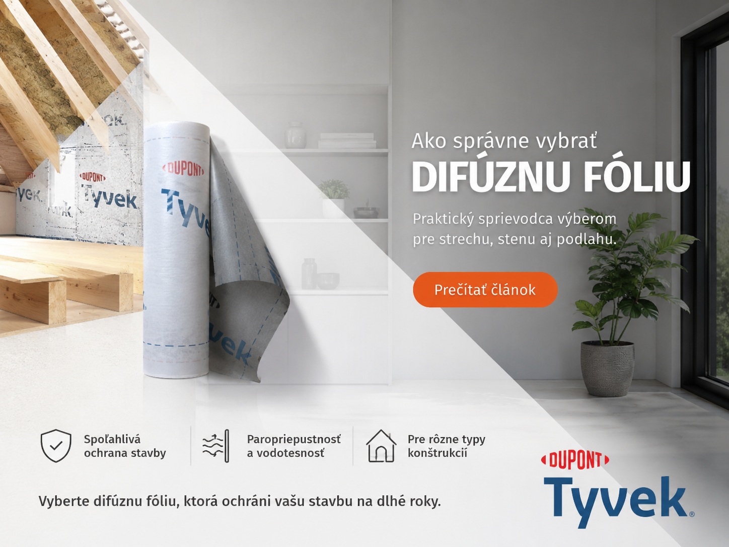Ako vybrať správnu difúznu fóliu pre strechu?