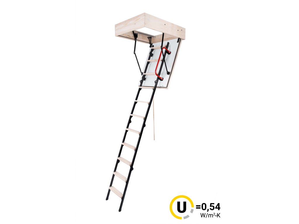 Půdní schody OMAN MINI EI45 H265 FSC Protipožární TSS20296 (Stavební otvor 60x100 cm, Maximální výška 265 cm)