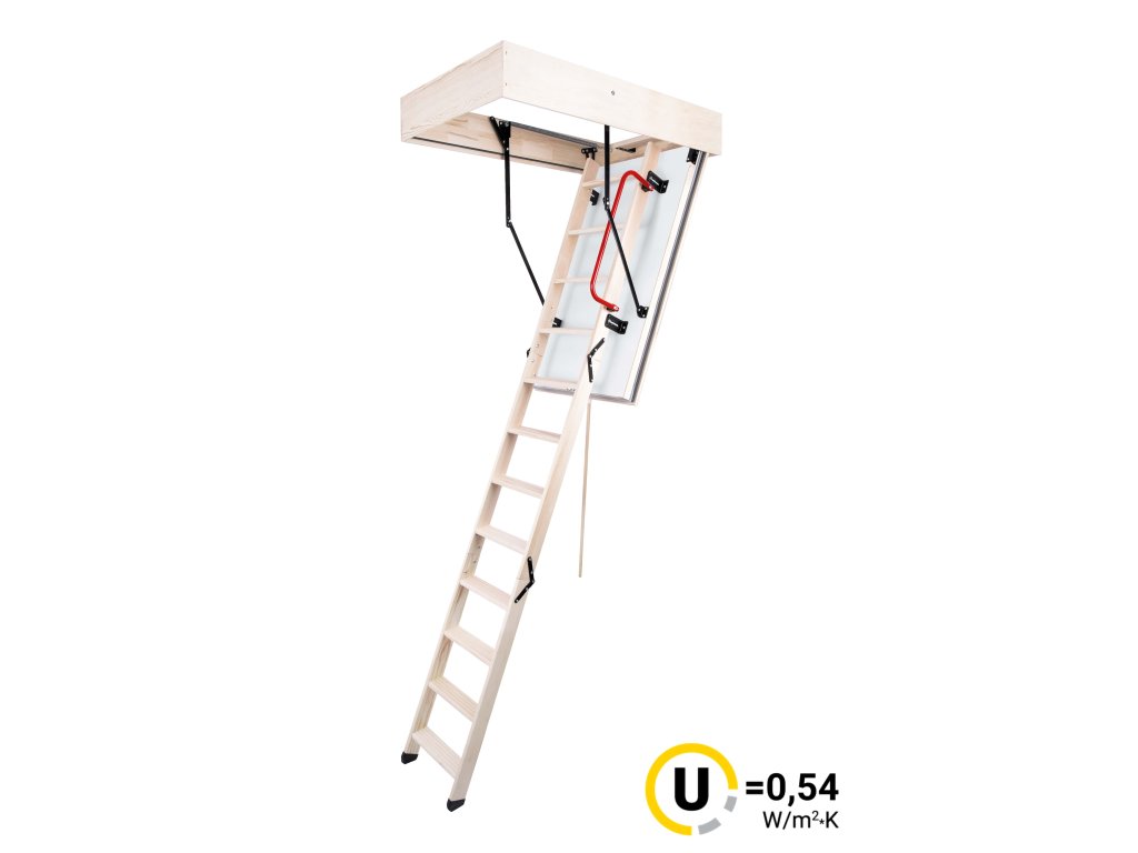 Půdní schody OMAN EI45 H280 FSC Protipožární TSS20290 (Stavební otvor 60x120 cm, Maximální výška 280 cm)