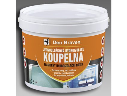 Den Braven Jednosložková disperzní hydroizolace Koupelna (Barva černá, v balení 2,5 kg)