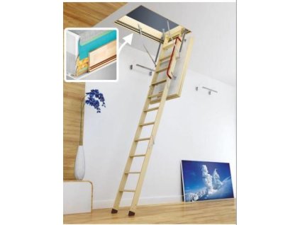 Půdní schody Fakro LWT Passive House (Stavební otvor 60x120 cm, Výška 280 cm)