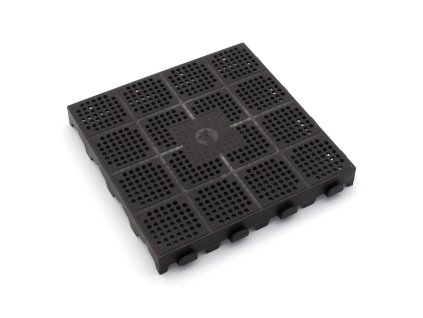 21004 hneda plastova derovana terasova dlazba linea combi delka 39 cm sirka 39 cm vyska 4 8 cm