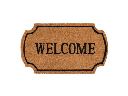 Kokosová vstupná rohož FLOMA Ruco Welcome - dĺžka 40 cm, šírka 70 cm, výška 1,5 cm