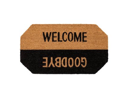 Kokosová vstupná rohož FLOMA Ruco Welcome - Goodbye - dĺžka 40 cm, šírka 70 cm, výška 1,5 cm