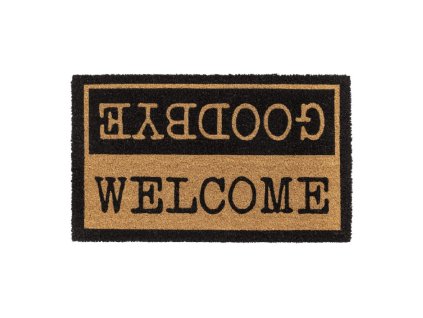 Kokosová vstupná rohož FLOMA Ruco Welcome - Goodbye - dĺžka 45 cm, šírka 75 cm, výška 1,5 cm