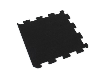 Gumová antivibračná tlmiaca modulová puzzle rohož (okraj) FLOMA UniPad S850 - dĺžka 95,6 cm, šírka 95,6 cm, výška 0,8 cm