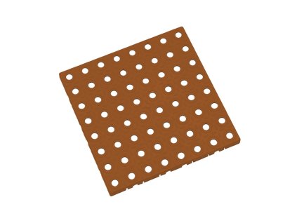 Hnedá polyethylénová dlažba AvaTile AT-STD - dĺžka 25 cm, šírka 25 cm, výška 1,6 cm