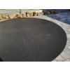 Gumová antivibračná tlmiaca modulová puzzle rohož (okraj) FLOMA UniPad S850 - dĺžka 95,6 cm, šírka 95,6 cm, výška 0,8 cm
