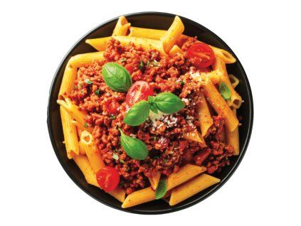 penne s bolonskou talir