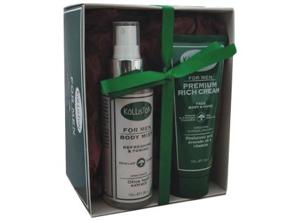 Dárkové balení osvěžující mlha na tělo 75 ml a krém na obličej, tělo a ruce pro muže 100 ml