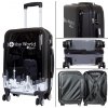 39019 Polycarbonat Kofferset 3tlg Fly the world schwarz 2