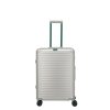 travelite next aluminiumkoffer limited edition m silber gruen frontansicht 400x400