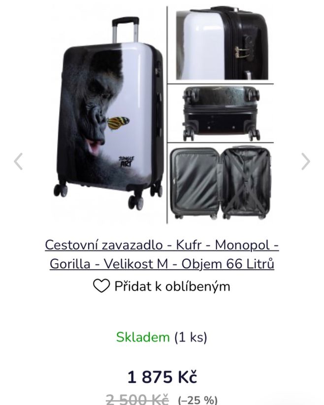 https://www.milujemekufry.com/cestovni-zavazadlo-kufr-monopol-gorilla-velikost-m-objem-66-litru/ #holidays #holiday...