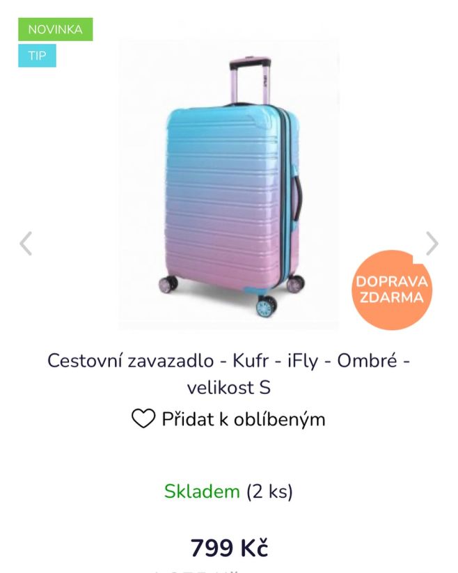 https://www.milujemekufry.com/cestovni-zavazadlo-kufr-ifly-ombre-velikost-s/ #holidays #holiday #travel #travelling...