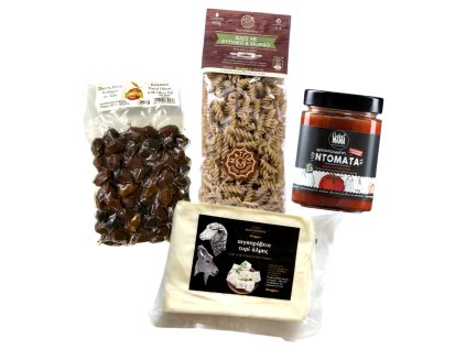 Set Vaříme s Krétou – těstoviny, omáčka, olivy a feta