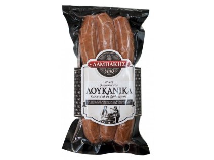 Klobásky Lampakis 320 g – tradiční krétské uzeniny z Rethymna