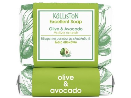 Mýdlo s olivovým a avokádovým olejem Kalliston 100 g balení