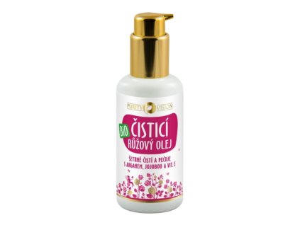Purity Vision Bio Růžový čisticí olej s arganem, jojobou a vit. E 100 ml
