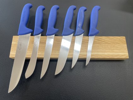 Dřevěný držák na nože dubová lišta s magnetem
