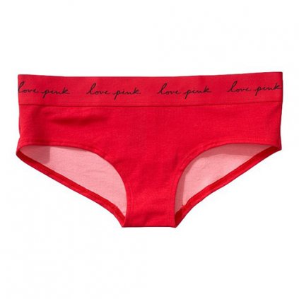 Victoria's Secret PINK červené bokové kalhotky