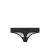 Victoria's Secret PINK černá sametová tanga s nápisy PINK