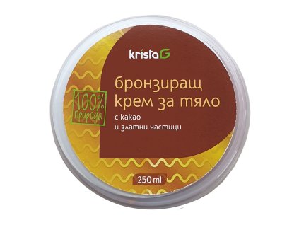 1234 krista g bronzujici telovy krem s kakaem a zlatem 250ml