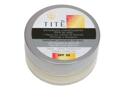 1510 vyhlazujici opalovaci krem spf 50 na oblicej s olejem z malinovych jaderek pept