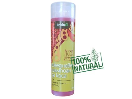 Každodenní šampon s propolisem a lněnými semínky, 250 ml Krista G 100% príroda